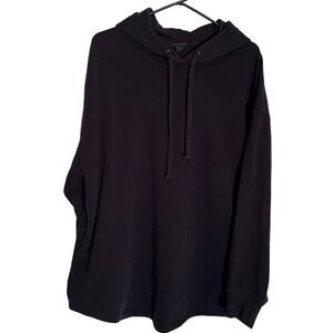 Torrid Pullover Cotton Blend Drawstring Long Sleeve Hoodie Black Size 1